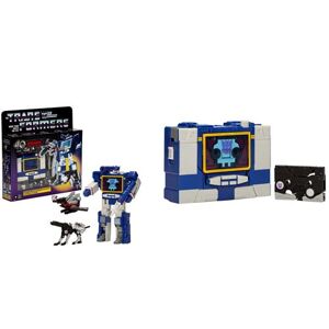 Figurines Transformers Generations Retro 40ème anniversaire Soundwave avec Laserbeak et Ravage Multicolore - Publicité