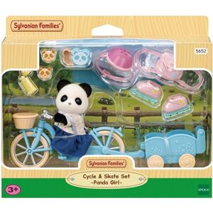 Poupée Sylvanian Families La Fille Panda, Son Velo Et Sa Remorque Multicolore - Publicité