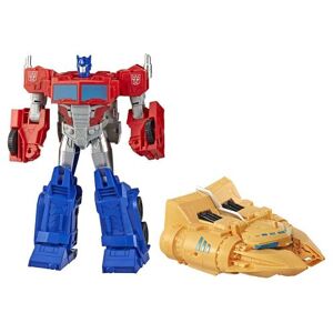 Robot combinable Optimus Prime 30 cm Transformers Cyberverse avec véhicule Ark Bleu - Publicité