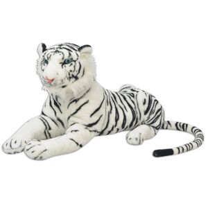 80164 vidaXL Tigre en peluche Blanc XXL - Publicité