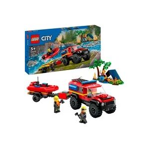 Lego City - Le camion de pompiers 4x4 et le canot de sauvetage, Jouets de construction - Publicité