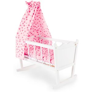 Lit de Poupee Berceau en Bois Blanc Pinolino Merle