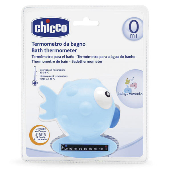 Chicco Thermomètre de Bain Poisson Bleu Bande Thermique 1 unité