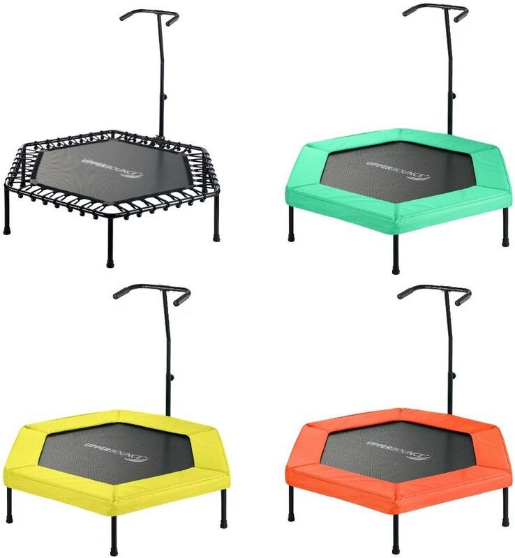 UPPER BOUNCE Mini Trampoline de Fitness Hexagonal 127 cm avec Poignée pour Sport Gym