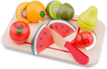 New Classic Toys® New Classic Toys Planche à découper enfant fruits bois multicolore 8 pièces