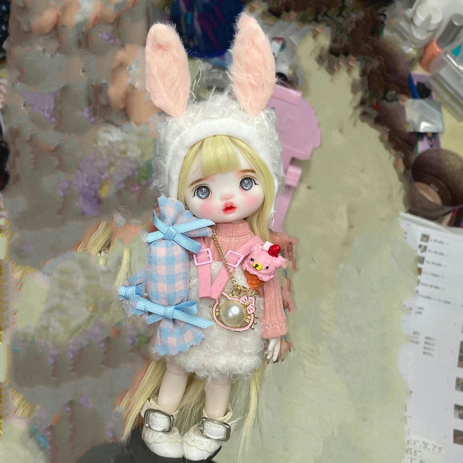 Mini poupées BJD mignonnes faites à la main de 17cm, maquillage, visage mobile, accessoires de vêtements de mode, poupée 1/8 pour filles, jouet pour enfants, cadeaux