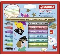 Stabilo Feutre de coloriage Trio Deco, étui en carton de 8 - Lot de 3