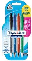 Paper mate Stylo encre gel FlexGrip GEL, blister de 4 - Lot de 3