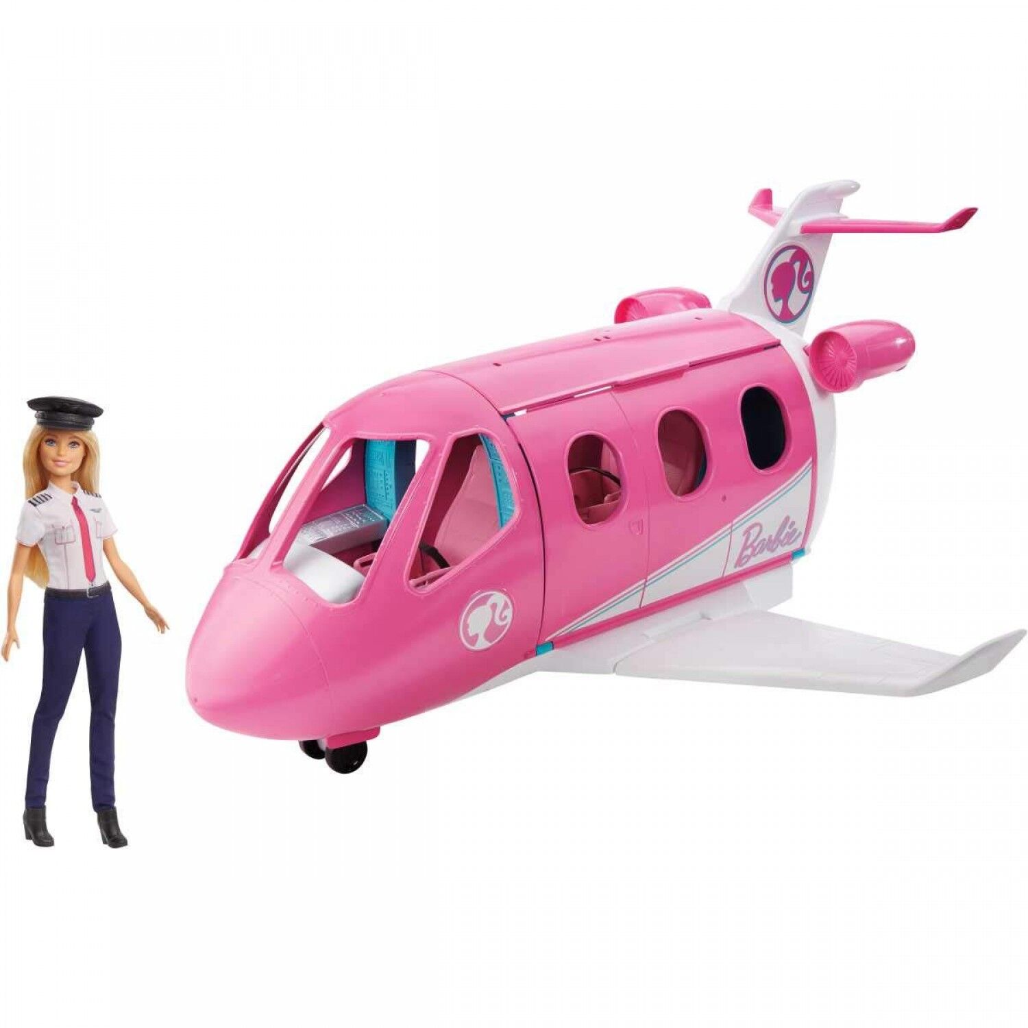 Barbie Mobilier coffret poupée pilote et son Avion de Rêve