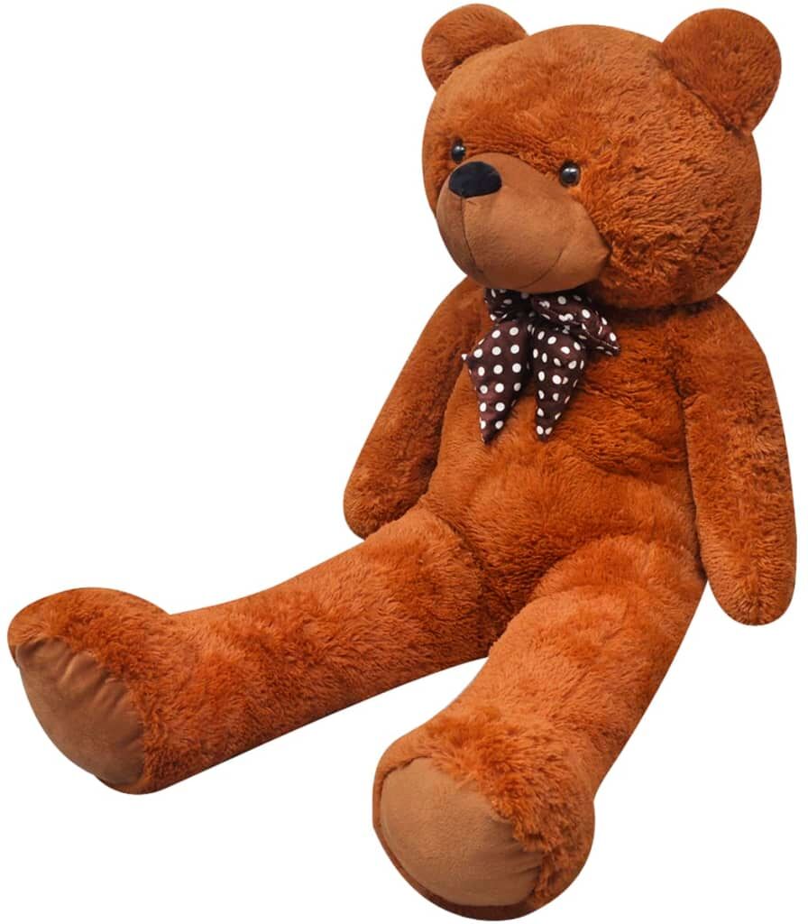 vidaXL XXL Soft Plush Teddy Bear Toy Brown 135 cm