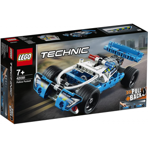 lego technic - inseguimento della polizia - macchina dotata di motore pull-back - 42091