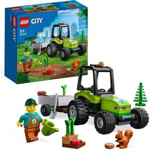 lego city - trattore del parco - lego 60390 con rimorchio giocattolo,minifigure, animali anni 5+