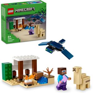 lego minecraft - spedizione di steve nel deserto - lego 21251  bioma con casa e personaggi d'azione 75pz anni 6+