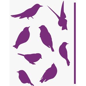 LES DECORATIVES Stencil tema personaggi e animali  Uccellini 38 x 0.1 cm