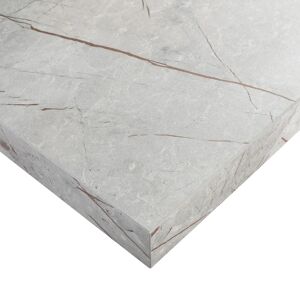 DELINIA Piano cucina su misura in hdf marmo grigio venato , spessore 3.8 cm