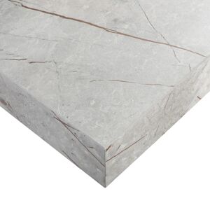 DELINIA Piano cucina su misura in hdf marmo grigio venato , spessore 5.8 cm