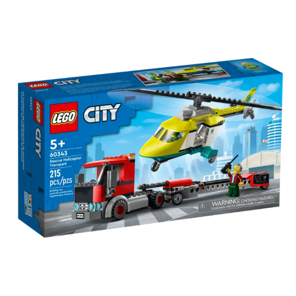 lego city - trasportatore di elicotteri - 60343