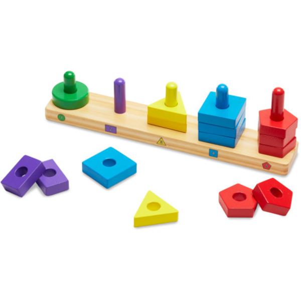 melissa & doug melissa & doug giocattolo educativo in legno con 15 pezzi