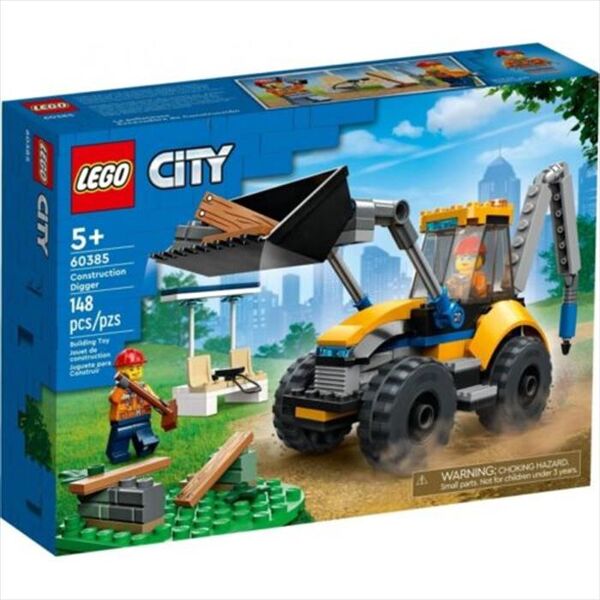 lego city scavatrice per costruzioni 60385-multicolore