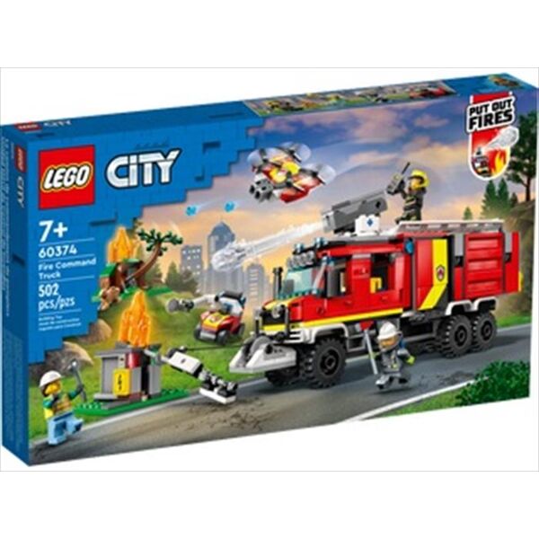 lego city autopompa dei vigili del fuoco 60374-multicolore