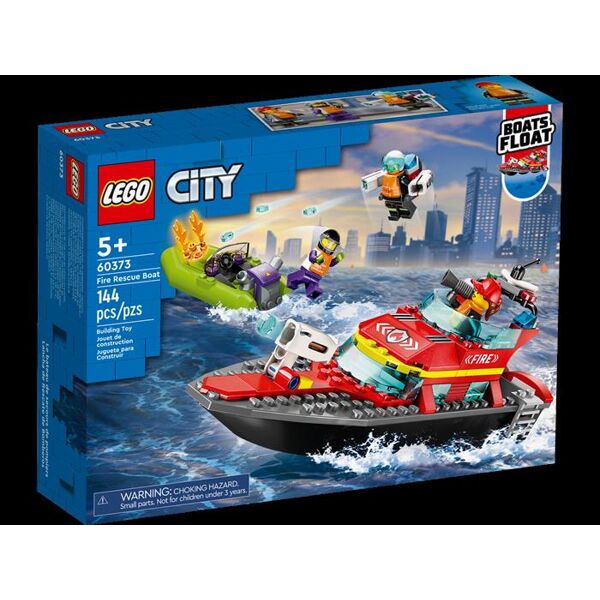 lego city barca di soccorso antincendio 60373