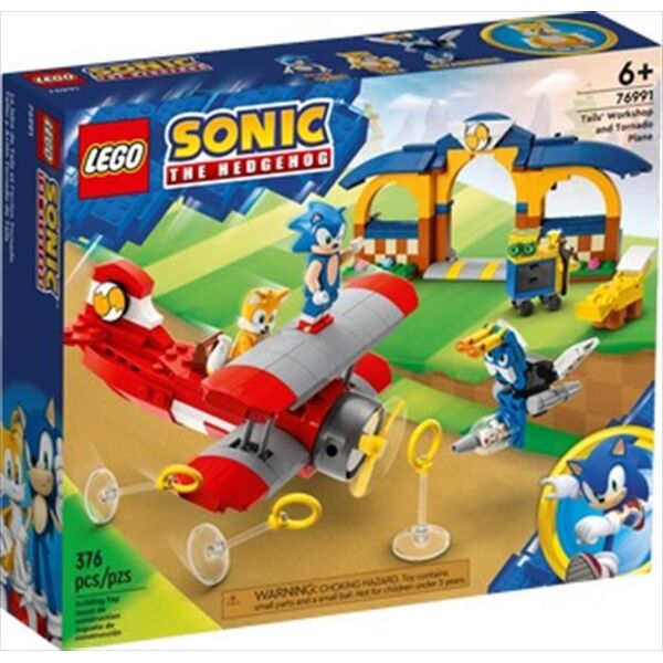 lego sonic laboratorio di tails e aereo tornado 76991-multicolore