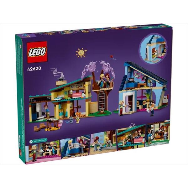 lego friends le case di olly e paisley 42620-multicolore