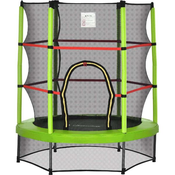 dechome 032gn342 tappeto elastico Ø140cm per bambini da 3 anni con rete di protezione trampolino elastico carico massimo 45kg - 032gn342