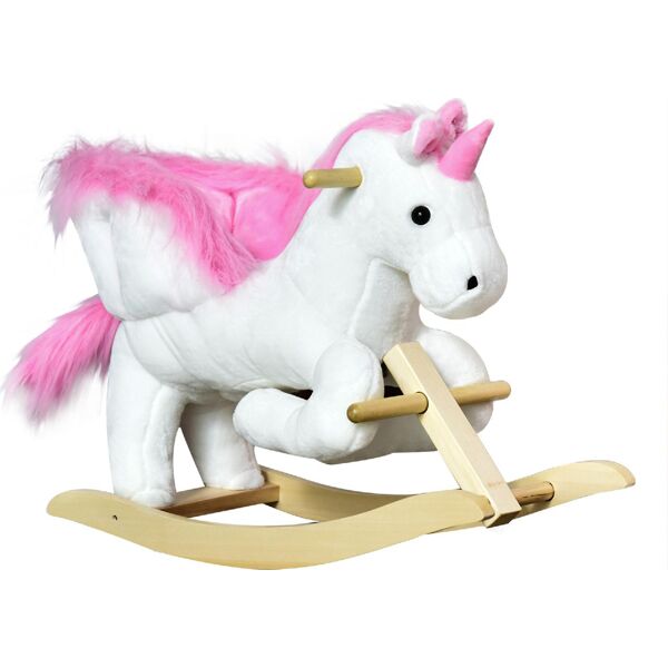 dechome 076v01/330 cavallo a dondolo a forma di unicorno bianco per bambini da 18 + mesi - 076v01/330