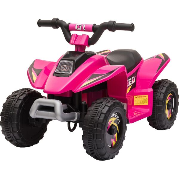 dechome 166v90pk macchina elettrica per bambini quad elettrico con batteria ricaricabile 6v 3+ anni colore rosa - 166v90pk