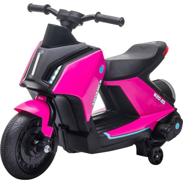 dechome 168v90pk/370 moto elettrica per bambini a 3 ruote con fari e musica 2+ anni colore rosa - 168v90pk/370