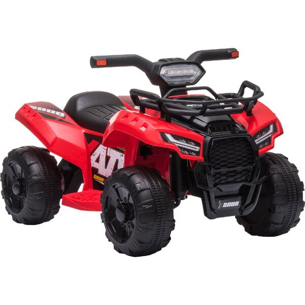 dechome 189v90rd macchina elettrica per bambini quad elettrico 6v fari e pedale 18+ mesi colore rosso - 189v90rd