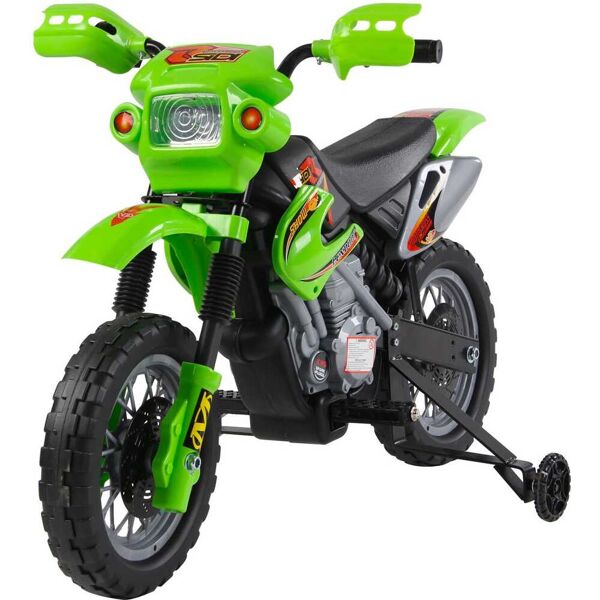 dechome 301043gn moto cross elettrica con rotelle verde - 301043gn