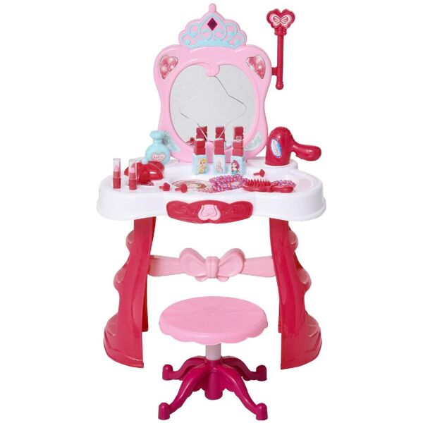 dechome 350066 set da trucco con sgabello e accessori playset per bambini da 3+ anni - 350066