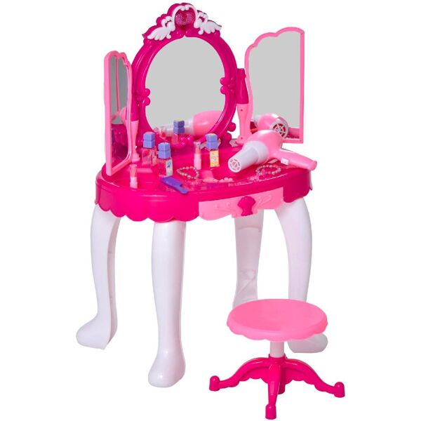 dechome 350068 postazione trucco con accessori inclusi playset per bambini da 3+ anni - 350068