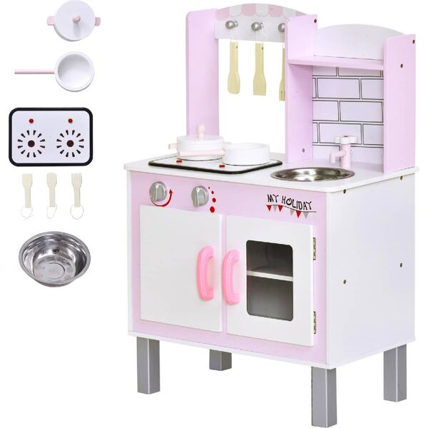 dechome 350081 cucina giocattolo con suoni e accessori playset per bambini da 3+ anni - 350081