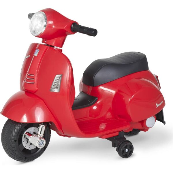 dechome 370138rd moto elettrica per bambini 18+ mesi licenza ufficiale vespa batteria 6v fari e clacson colore rosso - 370138rd