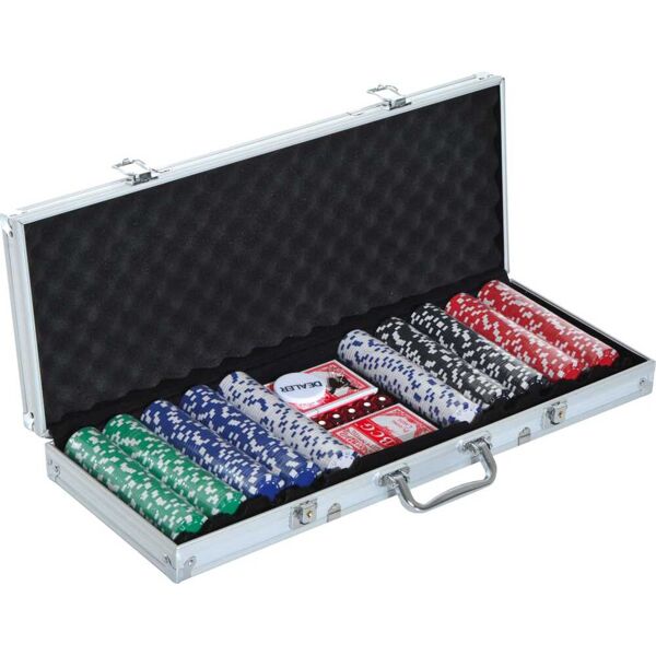 dechome a70014 set 2 mazzi di carte poker con valigetta gioco da tavolo per bambini da 3+ anni - a70014