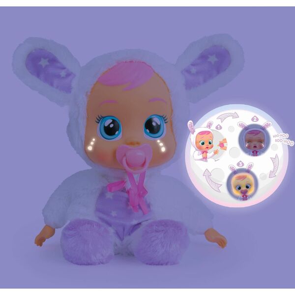 imc toys 93140 cry babies good night coney bambola interattiva morbida per bambini da 18+ mesi - 93140