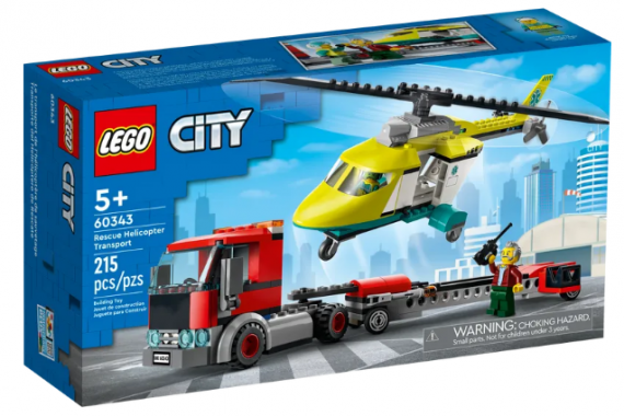 lego city - trasportatore di elicotteri - 60343