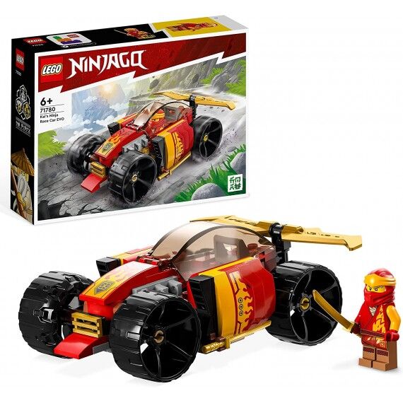 lego ninjago - auto da corsa ninja di kai - evolution - lego 71780 set 2in1 con macchina e fuoristrada anni 6+