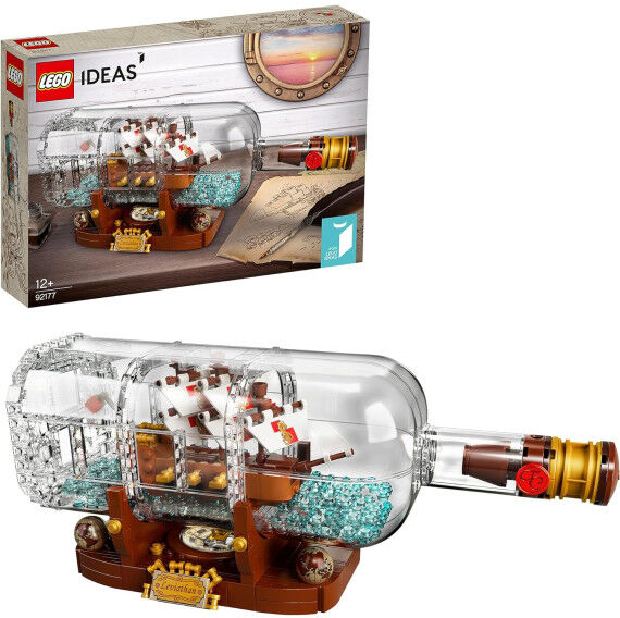 lego ideas - nave in bottiglia - lego 92177 introvabile ship in a bottle 962pz anni 12+