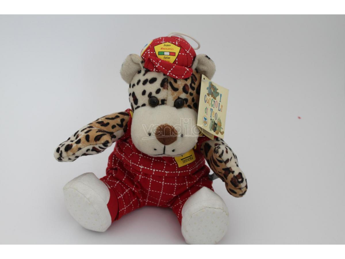 TEOREMA - Peluche Leopardo In Tuta Da Meccanico 24 Cm Circa