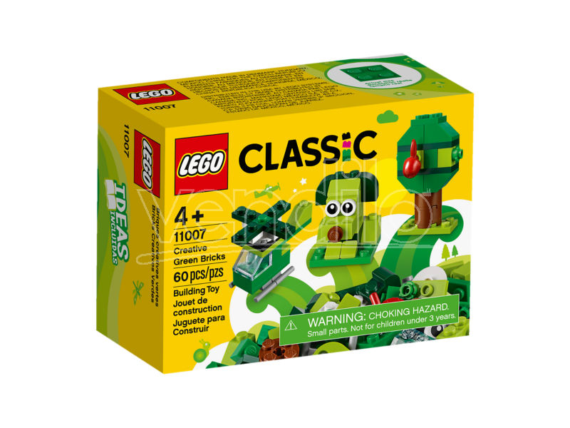 Lego Classic 11007 - Set Mattoncini Verdi Creativi