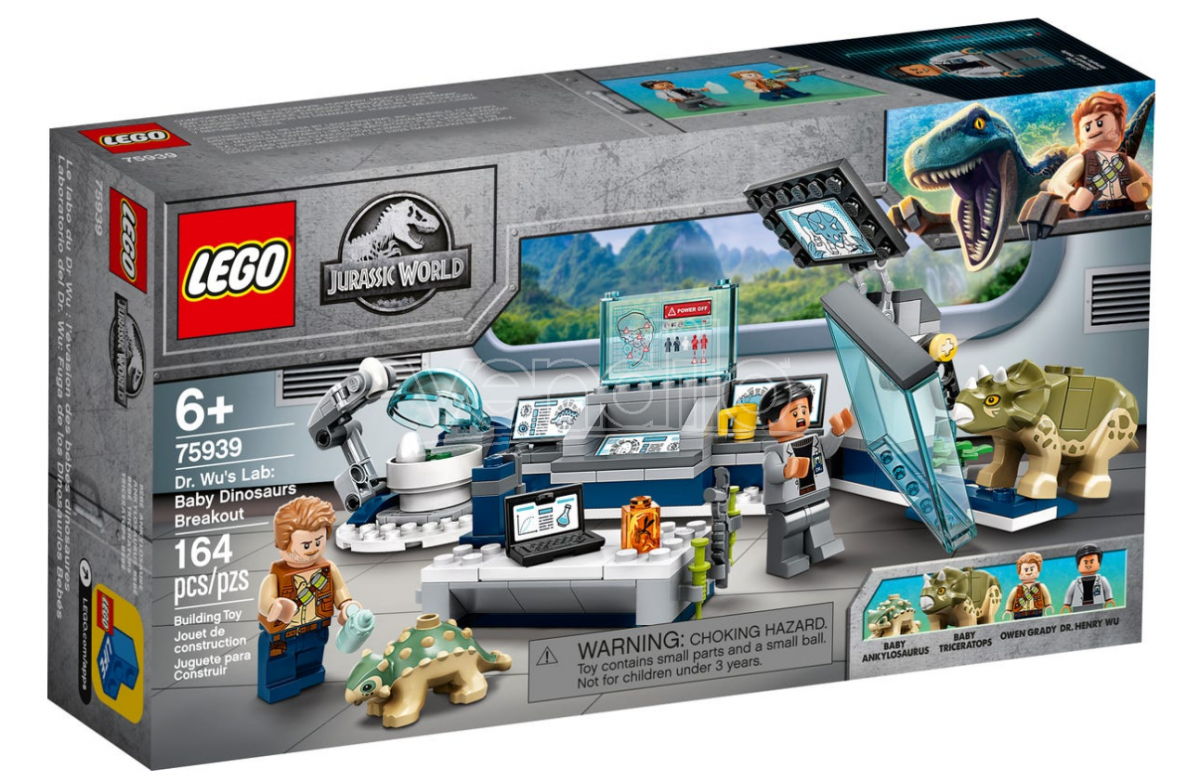 Lego Jurassic World 75939 Il Laboratorio Del Dottor Wu: Fuga Dei Baby Dinosauri