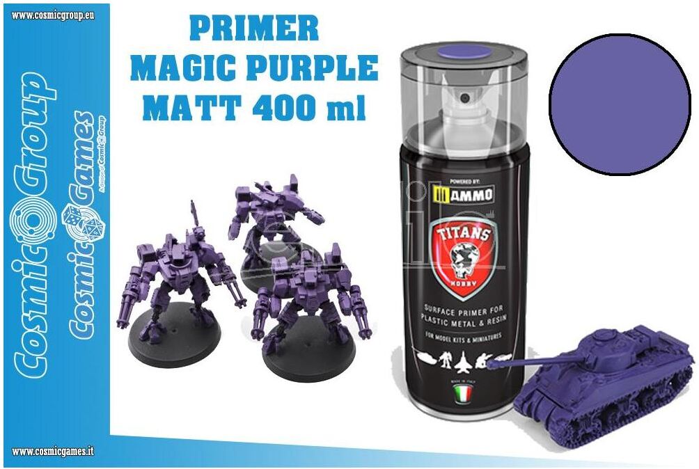 TITANS HOBBY Magic Purple Matt Primer - 400ml Spray Colori