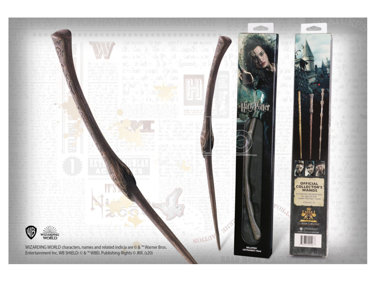 THE NOBLE COLLECTION Harry Potter Bacchetta Magica Bellatrix Lestrange In Blister Noble Collection