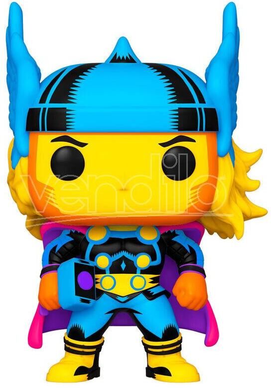 FUNKO Marvel Black Light  Pop Super Eroi Vinile Figura Thor 9 Cm Esclusiva