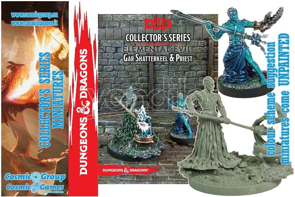 GF9-BATTLEFRONT D&d Gar Shatterkeel & Water Priest Fig Miniature E Modellismo