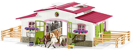 Schleich-s Centro Equitazione Con Cavalli E Accessori